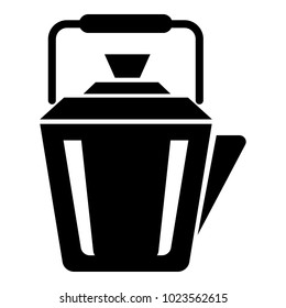 Steel teapot icon. Simple illustration of steel teapot vector icon for web