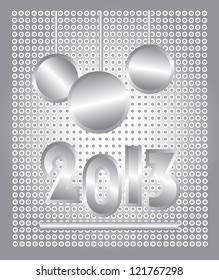 Steel textured 2013 new year card design