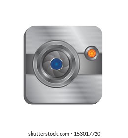 steel theme high detailed camera application icon
