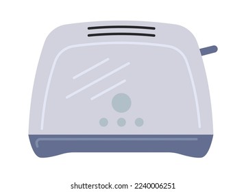 Steel toaster flat icon Machine for making sandwich. Vector illustration
