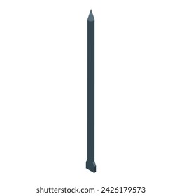 Steel tool icon isometric vector. Crowbar work. Pry hand