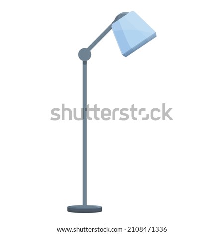 Steel torchere icon cartoon vector. Lamp furniture. Office light