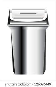 Steel trash can