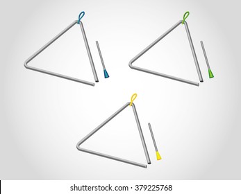 Steel Triangle Musical Instrument