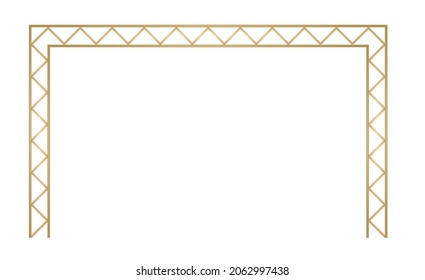Steel truss girder. vector illustration