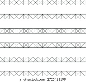 Steel Truss Lattice Structure Engineering Pattern