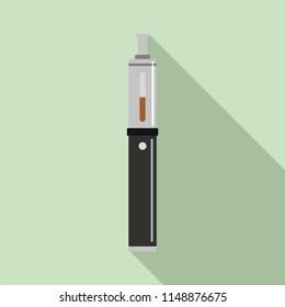 Steel Vape Pen Icon. Flat Illustration Of Steel Vape Pen Vector Icon For Web Design