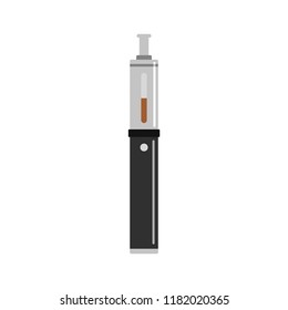 Steel vape pen icon. Flat illustration of steel vape pen vector icon for web design