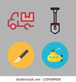steel vector icon set