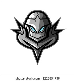 Steel Warrior E Sport Gaming Mascot Logo Editable Vector