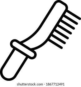 Steel wire brush Vector  Icon Design, Arc Welding equipment and Metal Work Symbol on white background, Construction and Industrial manufacturing Sign, welding slag brush Concept,