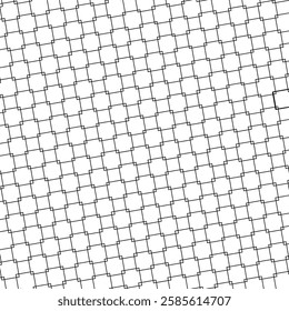 Steel wire chain link fence seamless pattern. Metal lattice with rhombus, diamond shape silhouette. Grid fence background.