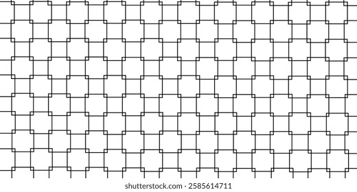 Steel wire chain link fence seamless pattern. Metal lattice with rhombus, diamond shape silhouette. Grid fence background.