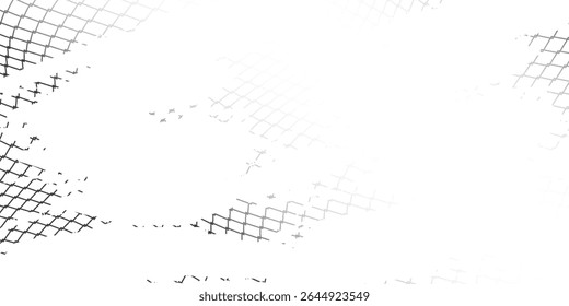 Steel wire chain link fence seamless pattern. Metal lattice with rhombus, diamond shape silhouette. Grid fence background.
