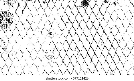 Steel Wire Mesh Background. Grunge Black and White Mesh Distress Texture . Scratch Texture . Dirty Texture . Wall Background .Vector Illustration.