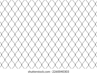 Steel wire mesh in vector. Illustration of large expanded metal mesh. Steel wire mesh patterns.