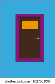 steel and wooden doors