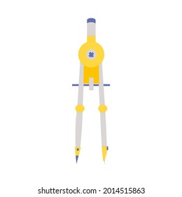 Steel yellow divider Flat vector illustration on white background