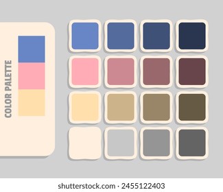 steelblue lightpink navajowhite snow color palette, colour matching, rgb colors, harmonious colours catalog sample, design and edit idea