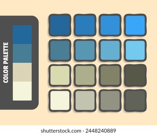 Steelblue steelblue palegoldenrod beige color palette, colour matching, rgb colors, harmonious colours catalog sample, design and edit idea