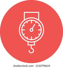 Imagen vectorial del icono de círculo de la línea de acero. También se puede usar para aplicaciones web, aplicaciones móviles y medios impresos.