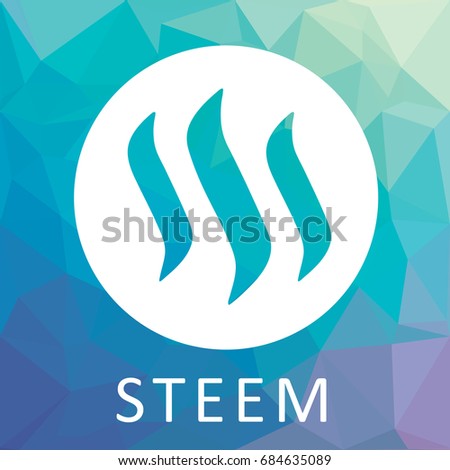 STEEM decentralized blockchain-based social media platform crypto currency vector logo.