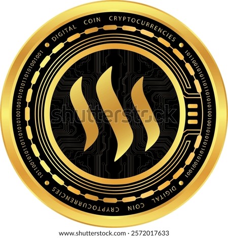 steem dollars-sbd cryptocurrency illustrations on abstract background. 3d illustrations.