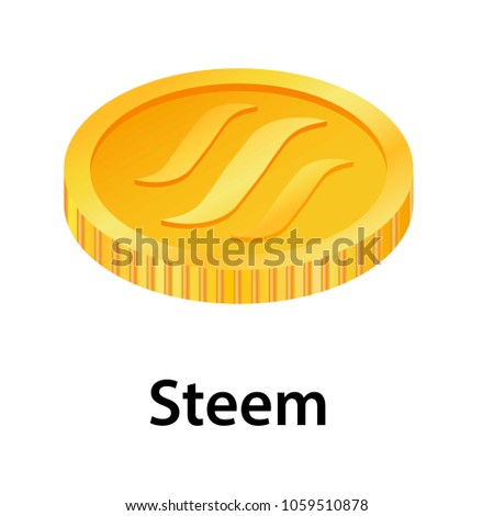 Steem icon. Isometric illustration of steem vector icon for web