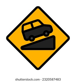 Icono de ascenso pronunciado en estilo de línea rellena, uso para presentación de aplicación móvil del sitio web