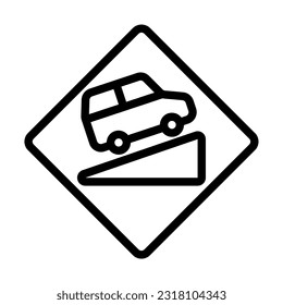 Steep ascent icon in line style, use for website mobile app presentation