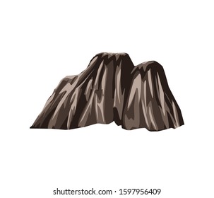 steep cliffs, rocky hills, rocky mountain vector