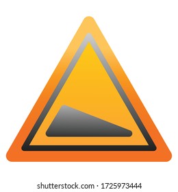 Ilustración vectorial de icono descendente pronunciada,icono ascendente,Señales de tráfico