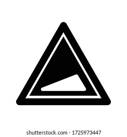 Steep descending icon vector illustration,ascend icon,Traffic Signs