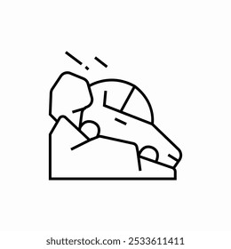 steep descent icon sign vector
