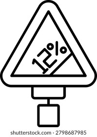Steep Grade Illustration vector Icon Design