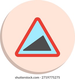 Steep Hill Flat Circle Style Icon