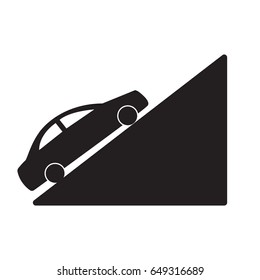 steep hill sign,traffic sign isolated vector