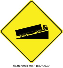 Señal de la ruta del vector para señal inclinada