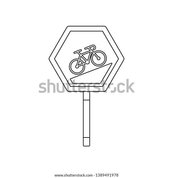 Steep sign\
colored icon. Element of road signs and junctions for mobile\
concept and web apps icon. Outline, thin line icon for website\
design and development, app\
development