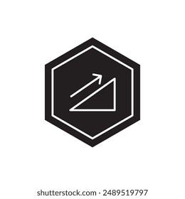 Diseño empinado del icono de la cuesta arriba, aislado sobre fondo blanco, Ilustración vectorial