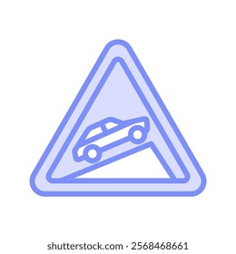 Steep Upwards duotone line icon , vector, pixel perfect, illustrator file