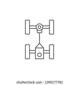 Steering, car icon. Element of auto service icon. Thin line icon for website design and development, app development. Premium icon