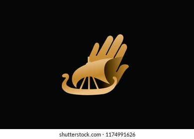 Steering hand boat