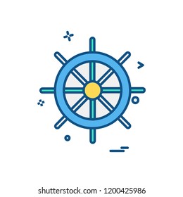 Steering icon design vector