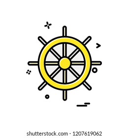 Steering icon design vector