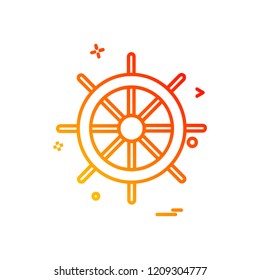 Steering icon design vector