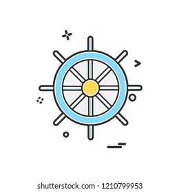 Steering icon design vector