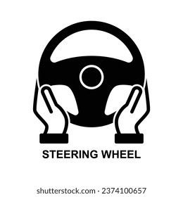 Steering icon. Driving car icon isolated on background vector illustration.