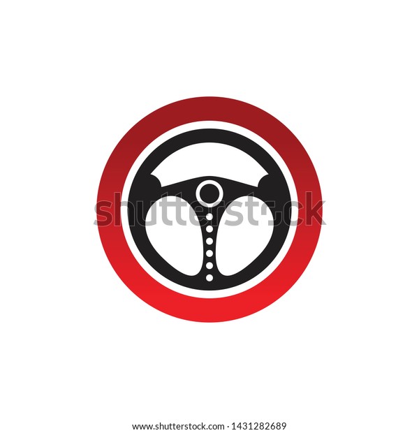 Steering icon logo\
design vector\
template