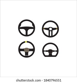 Steering icon logo, vector design illustration 